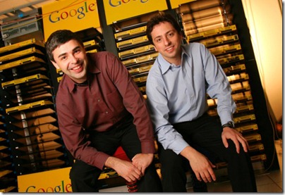 Larry Page and Sergey Brin Google thumb عشرة رواد أعمال غيروا الانترنت