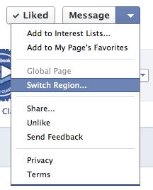 RegionalPagesMenu موقع الفيس بوك يختبر مميزات جديدة للصفحات التجارية
