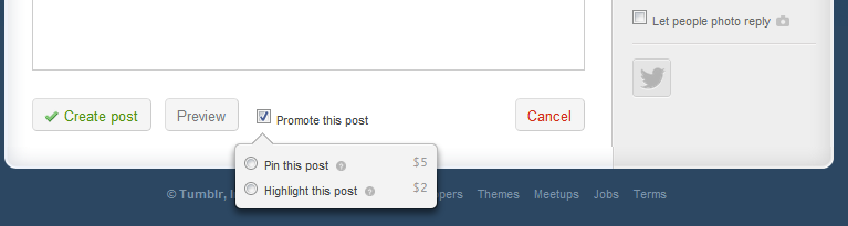 tumblr pin post narrow تمبلر يطلق ميزة جديده لتسليط الضوء على التدوينات