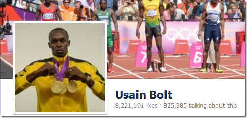 usainbolt thumb 116 مليون مشاركة متعلقة بالأولمبياد على موقع الفيس بوك