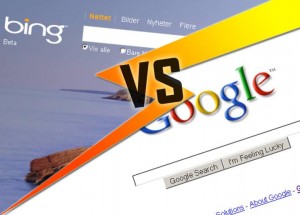 google vs bing 300x215 صراع Google و Microsoft ، من المستفيد؟