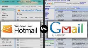 hotmail vs gmail 300x165 صراع Google و Microsoft ، من المستفيد؟