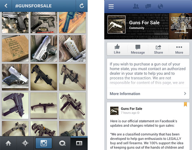 فيس بوك وإنستقرام فيس بوك وإنستقرام تضعان معايير للحد من إعلانات بيع السلاح