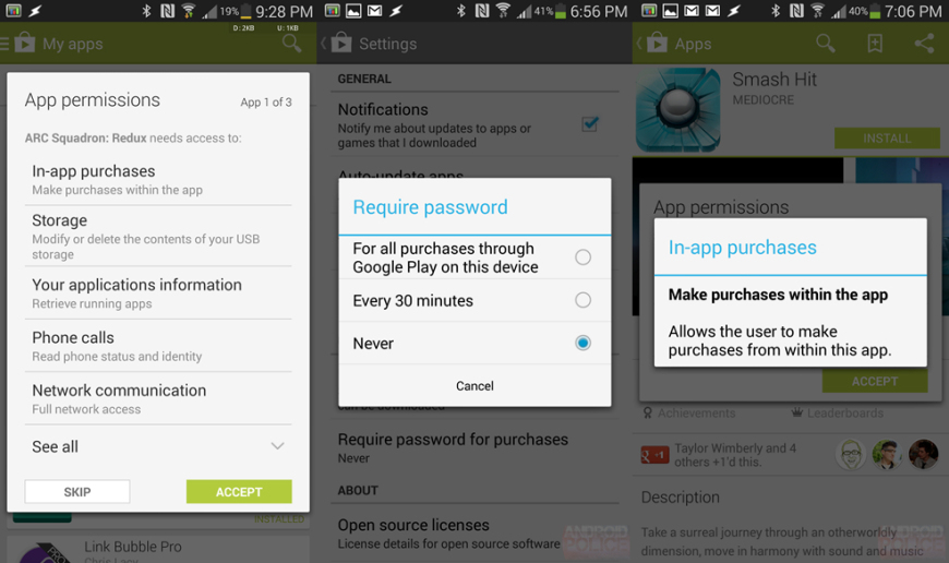 google play store 4 6 16 android app update تحديث قوقل بلاي يجلب طلب كلمة المرور عند شراء التطبيقات