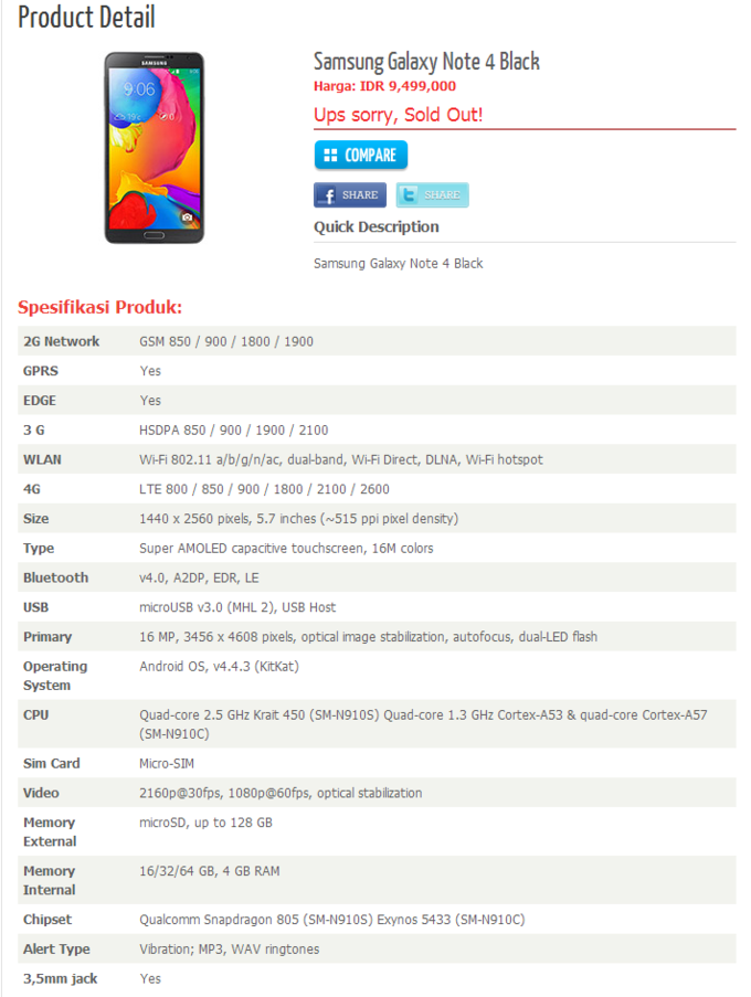 Samsung Galaxy Note 4 specs and price table تسريب المواصفات الكاملة لهاتف جالكسي نوت 4