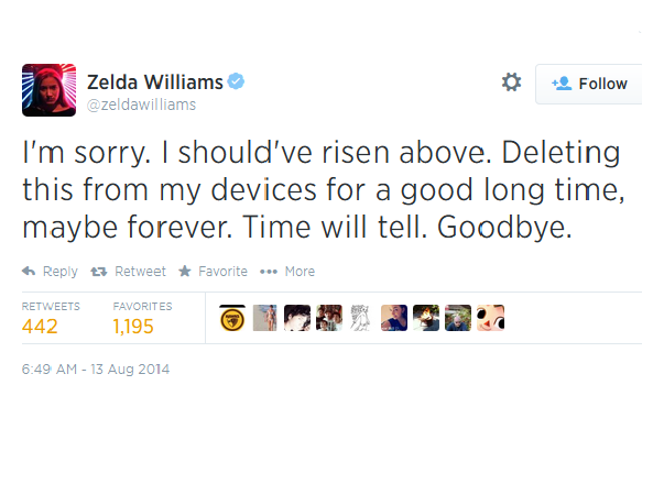 zelda tweet تويتر تحدث سياسات أمان المستخدم بعد وفاة روبن ويليامز