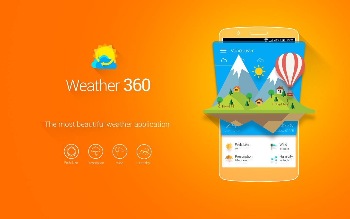 تحديث تطبيق الطقس Weather 360 يدعم الآن اللغة العربية