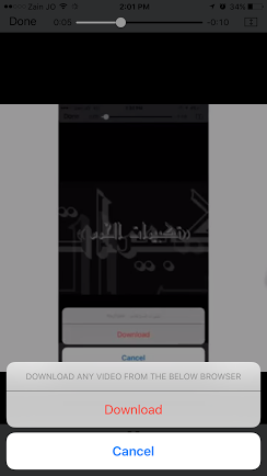 Secret folder على iOS لتحميل الفيديوهات من يوتيوب وفيسبوك