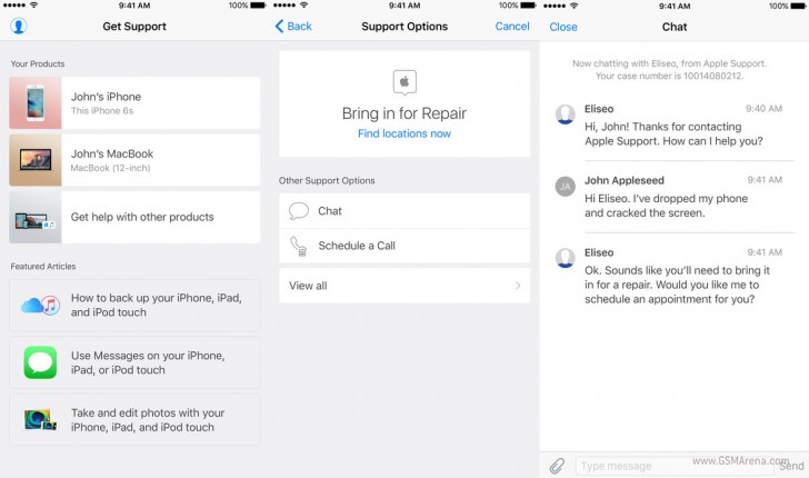أبل تُطلق تطبيق الدعم لعملائها Apple Support على iOS