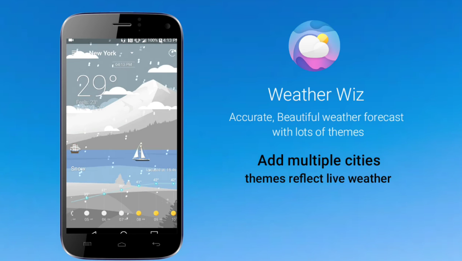 تطبيق الطقس الجديد Weather Wiz على أندرويد  مميز  - عالم التقنية
