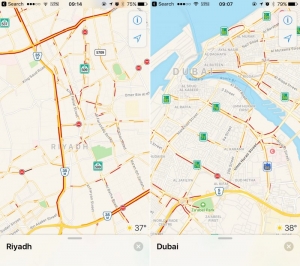 خرائط آبل تضيف بيانات حركة المرور في السعودية والامارات