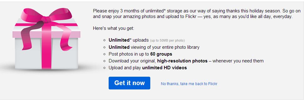 flickr free pro account