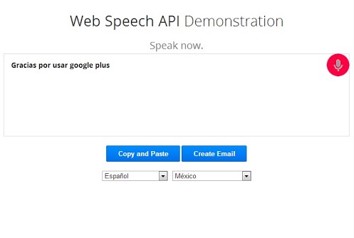 Web speech API