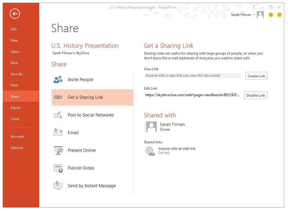 Getting-sharing-link-in-SkyDrive