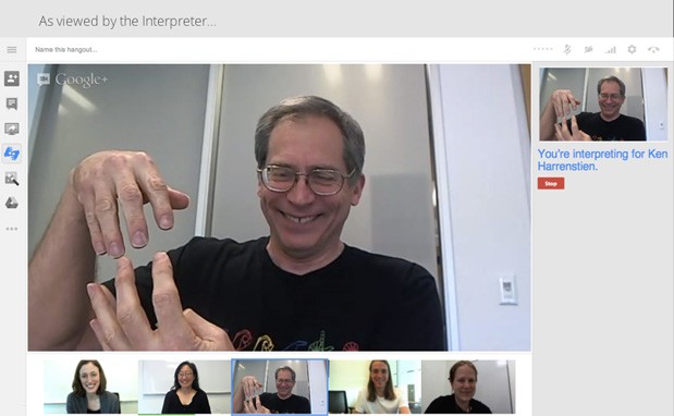 Google Hangouts receive sign language interpreter support