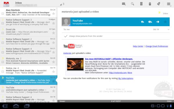 gmail on android