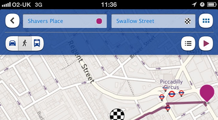 تطبيق خرائط نوكيا على iOS
