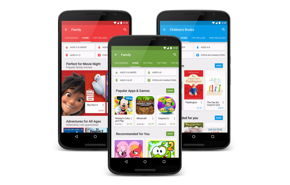إطلاق القسم الخاص بالأسرة Google Play Family على المتجر