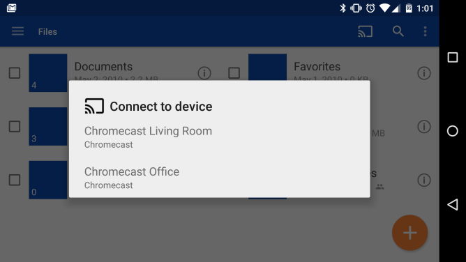 تحديث تطبيق السحابي OneDrive يدعم أخيرًا جهاز Chromecast
