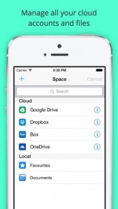 تطبيق Space على iOS لإدارة عدة خدمات سحابية من مكان واحد