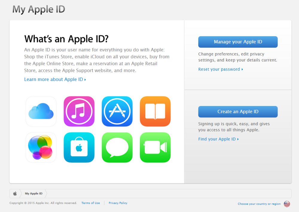 بوابة Apple ID القديمة
