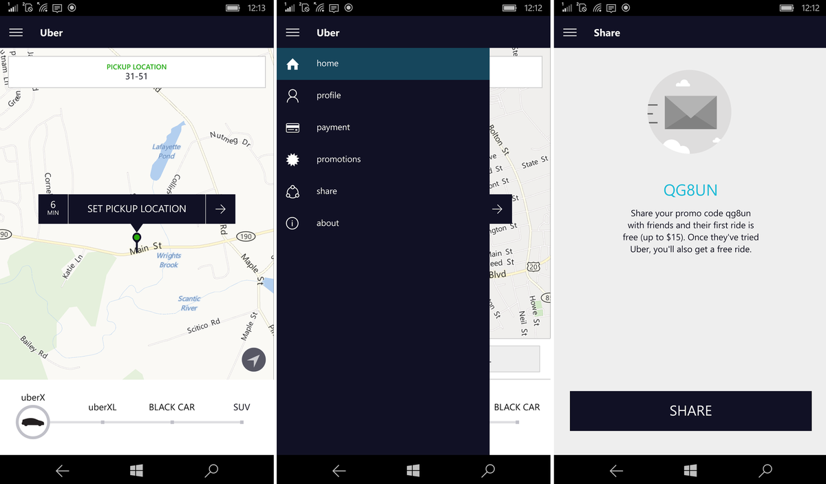 تطبيق Uber يجلب تصميم جديد والدعم لويندوز فون 10