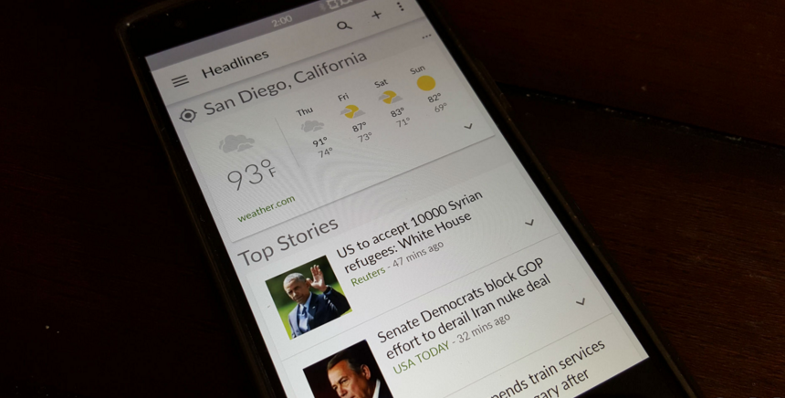 Google News and Weather