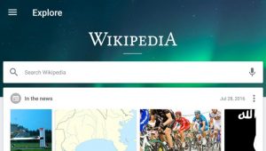 اعادة تصميم واجهة تطبيق ويكيبيديا في أندرويد