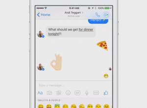 فيسبوك ماسنجر على iOS يدعم الآن تغيير حجم أي رمز تعبيري