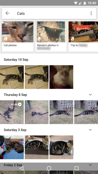تطبيق Google Photos على أندرويد يدعم تضمين الألبومات في نتائج البحث