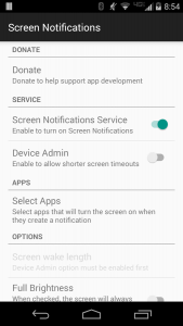 تطبيق Screen Notifications لتشغيل الشاشة عند وصول إشعار جديد