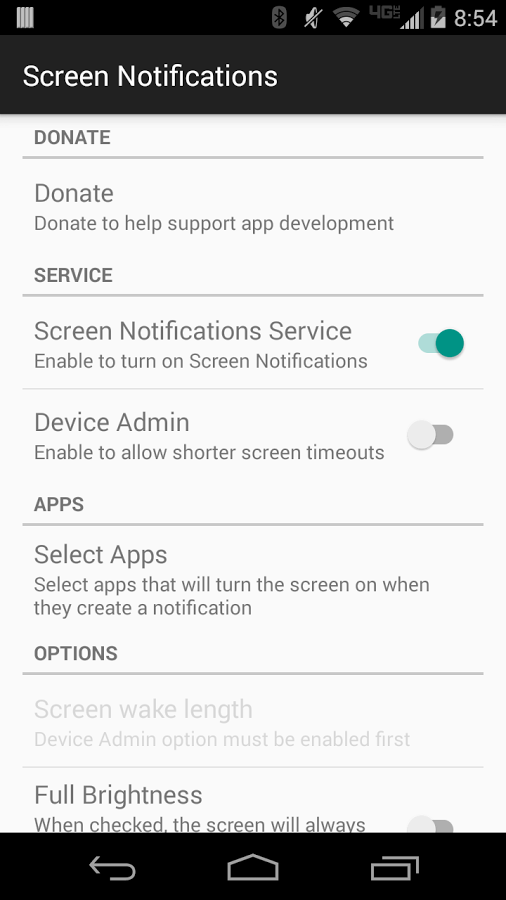 تطبيق Screen Notifications لتشغيل الشاشة عند وصول إشعار جديد