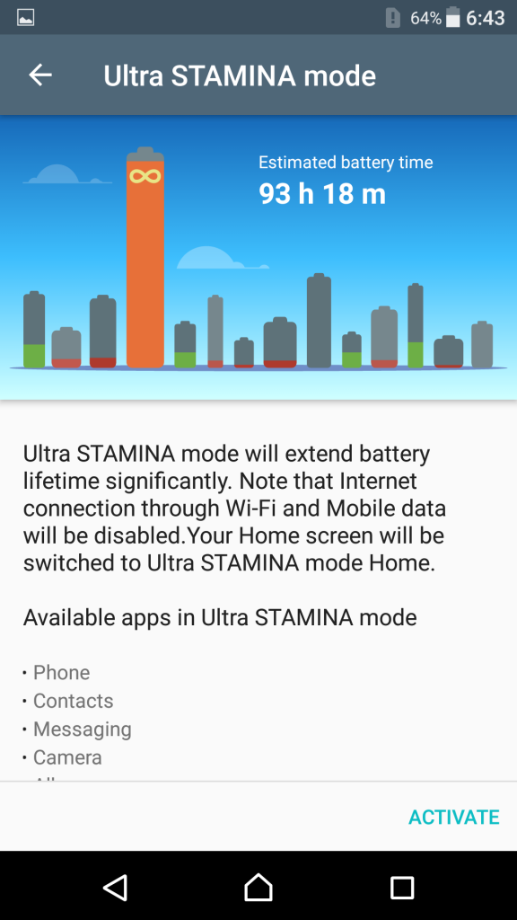 Ultra STAMINA mode
