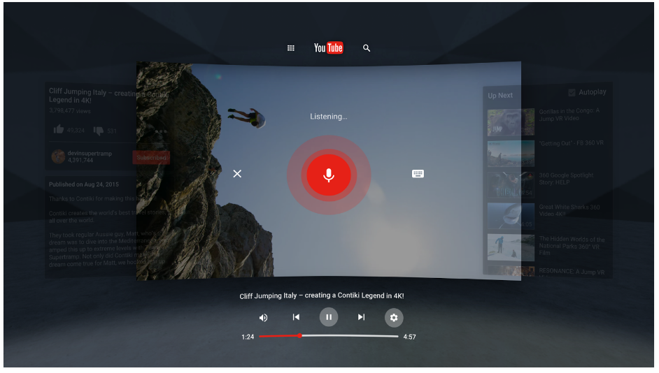 تطبيق YouTube VR متوفّر الآن على متجر قوقل بلاي