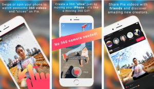 تطبيق Pie على iOS لإنشاء وتحرير مقاطع فيديو بدرجة 360