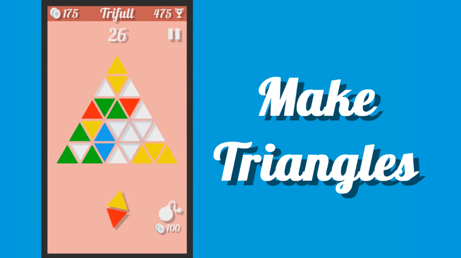 Trifull لعبة المثلثات الملوّنة على أندرويد "مسليّة"