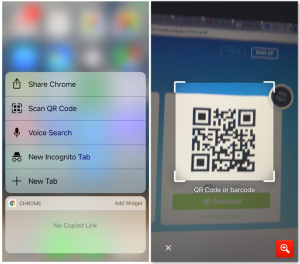 تحديث متصفّح كروم على iOS يدمج ماسح أكواد QR في المتصفّح