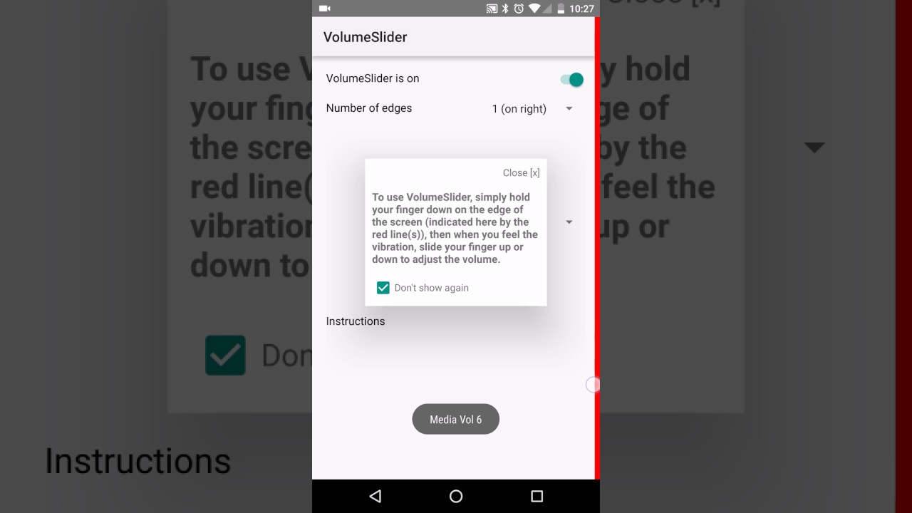 تطبيق VolumeSlider للتحكم بمستوى الصوت باللمس عبر حافة الشاشة