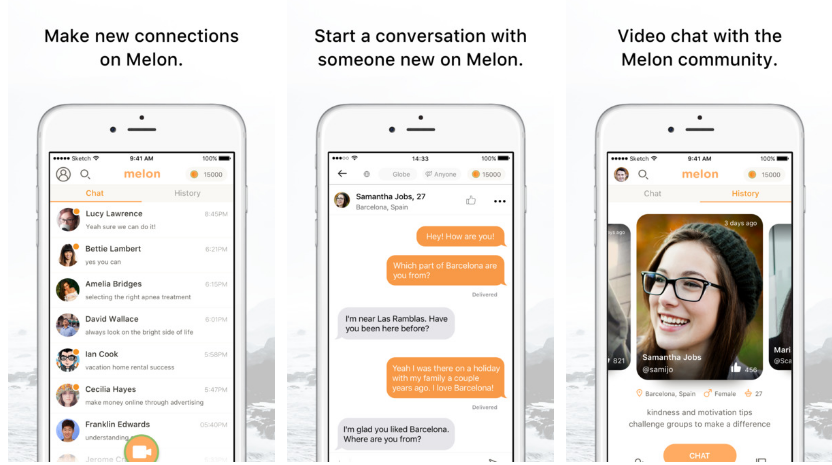 تطبيق Melon للدردشة نصًا وفيديو مع آخرين يشاركونك بنفس الإهتمام