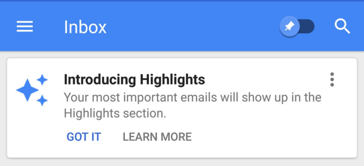 Inbox يأتي بميزة Highlights لتسليط الضوء على الرسائل المهمة