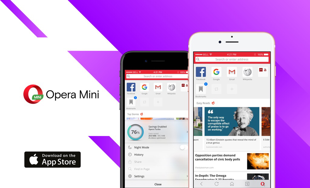 متصفّح أوبرا ميني على iOS يحصل على تجديد كامل
