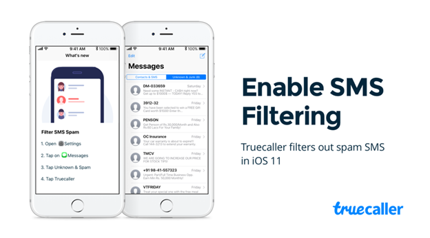 Truecaller يدعم تصفية الرسائل الغير مرغوب بها في iMessage