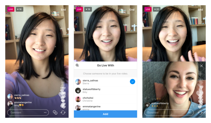 Instagram now lets people add guests to live video streams