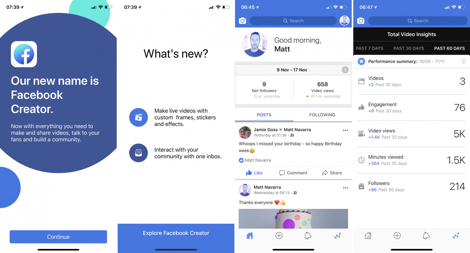 فيسبوك تطلق تطبيقها الجديد Creator لصناعة المحتوى المرئي