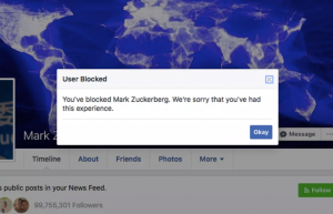 Facebook quietly fixed an error that prevented you from blocking Mark Zuckerberg
