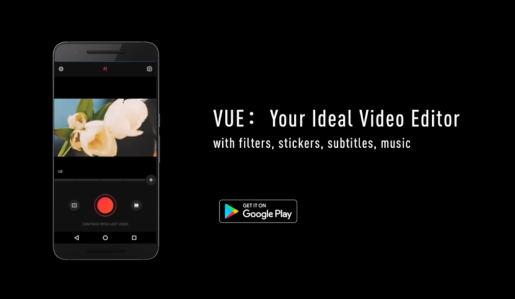 تطبيق VUE لصناعة فيديوهات قصيرة والتعديل عليها