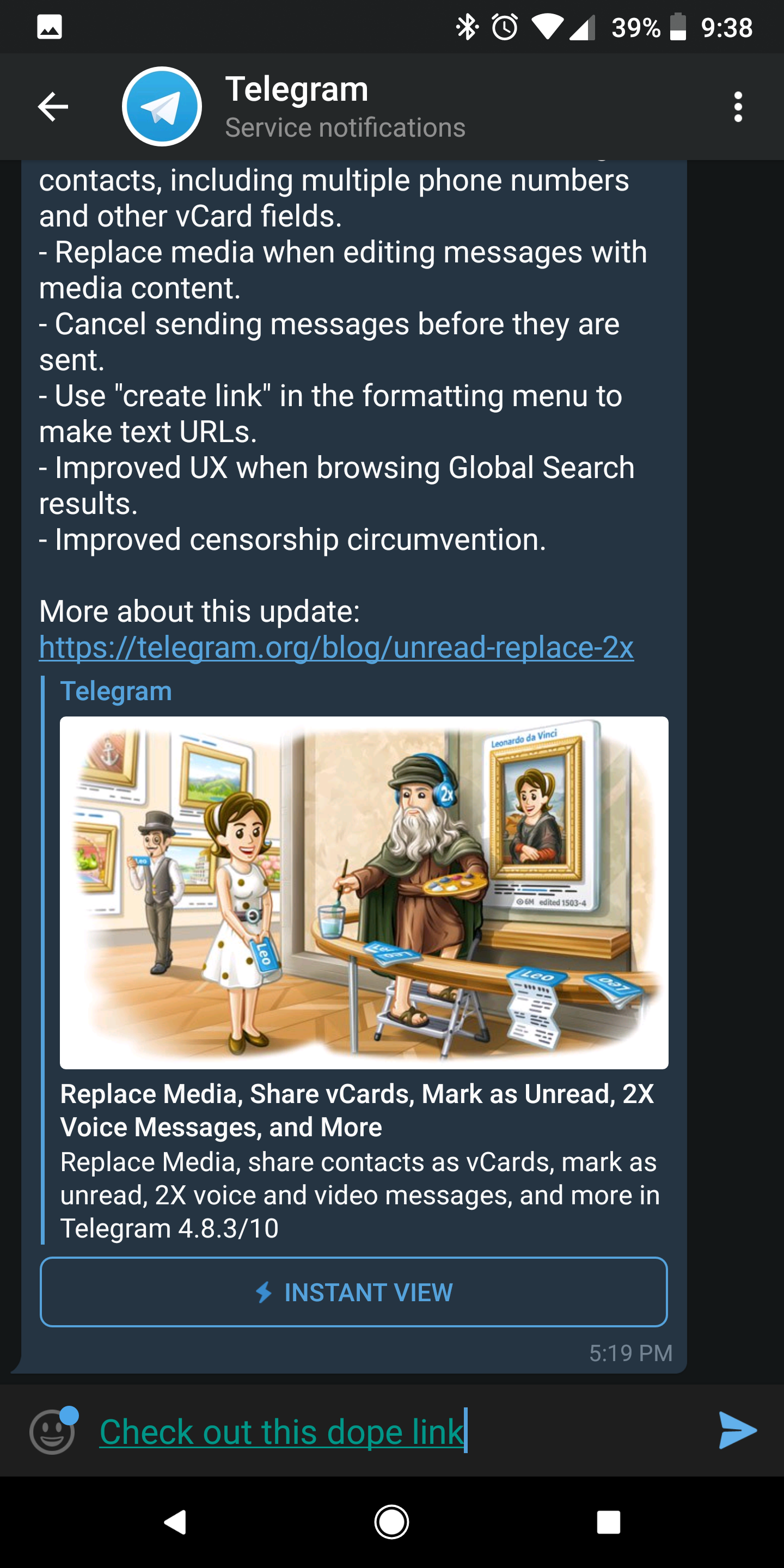 تحديث تيليغرام يدعم استبدال الوسائط المُرسلة بالخطأ والمزيد Telegram1