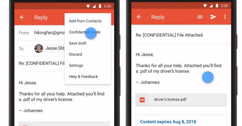 تطبيق Gmail على أندرويد يدعم الآن "الوضع السري"