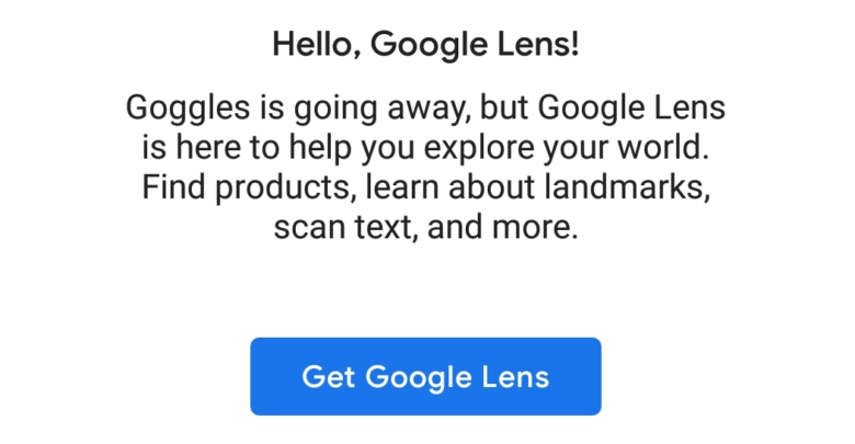 تظبيق Google Lens يَحُلّ محل تطبيق Google Goggles