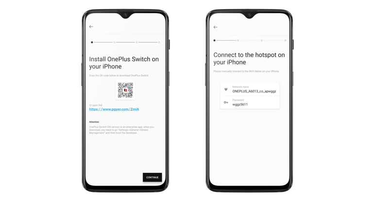 تطبيق OnePlus Switch يدعم الآن نقل البيانات إلى هاتف آيفون